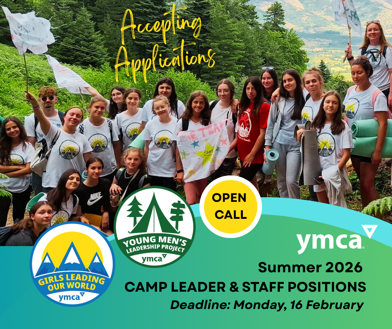 Open Call for YMCA 2026 Summer Youth Leadership Camp Staff